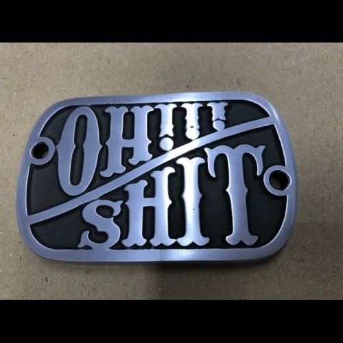 Harley Freno Cubierta De Pedal Oh!!! Shxxt , Latón Fundido, Custom