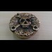 Harley gas cap, mechanic skull, handmade, brass