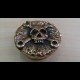 Harley gas cap, mechanic skull, handmade, brass